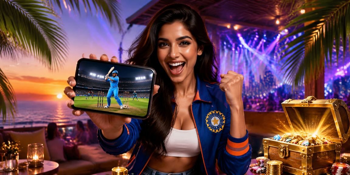View of Goa beach festival with lottery and cricket excitement