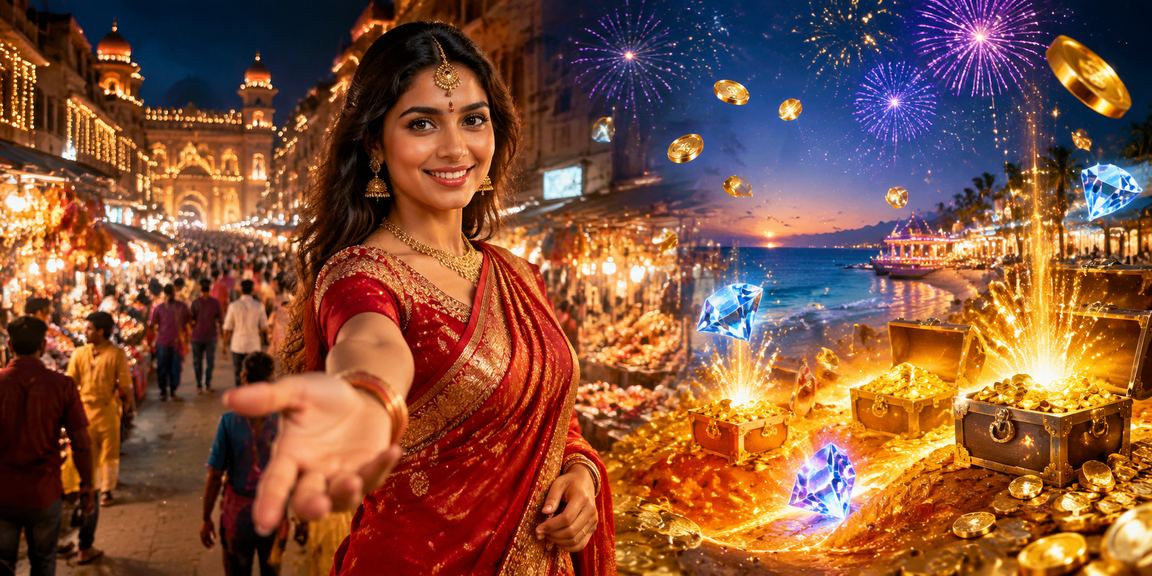Indian woman playing rummy on mobile at online casino